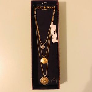Lucky Brand three layer gold necklace